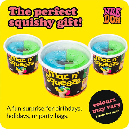 NeeDoh Mac ‘N– Squeeze – 4 Squishy Noodles – Assorted